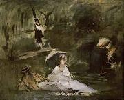 Edouard Manet Sous le Arbes painting